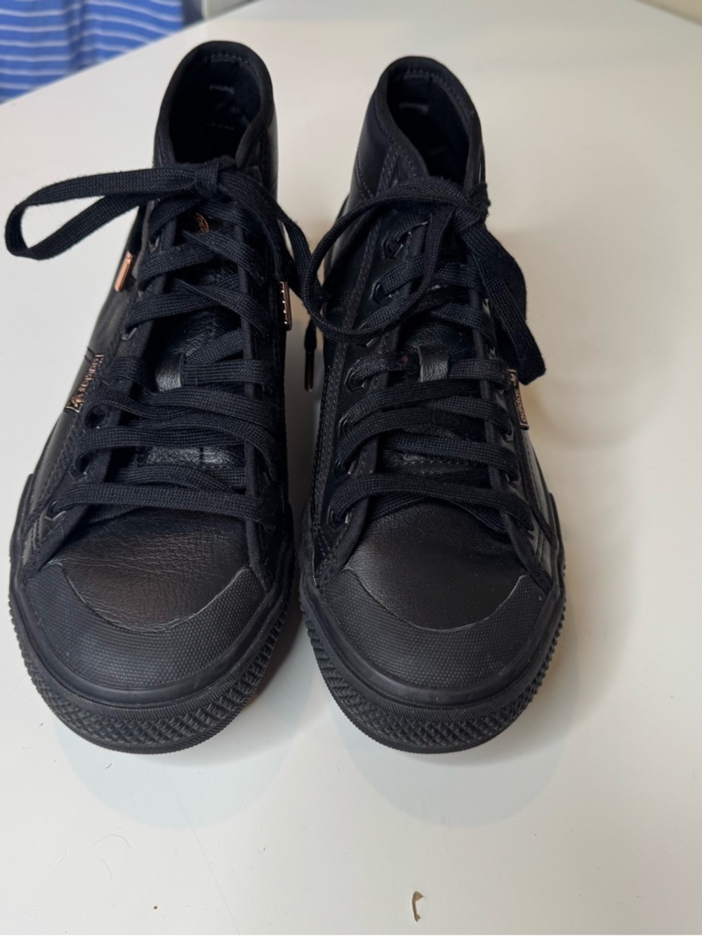 Adidas Nizza Trek Originals Platform Shoes Black Leather size 6.5